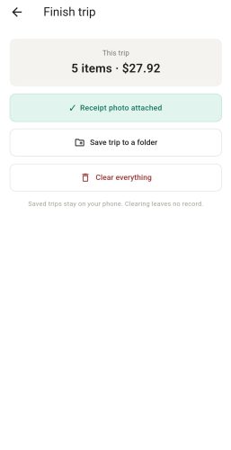 Finish Trip