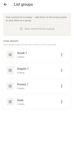 List Groups